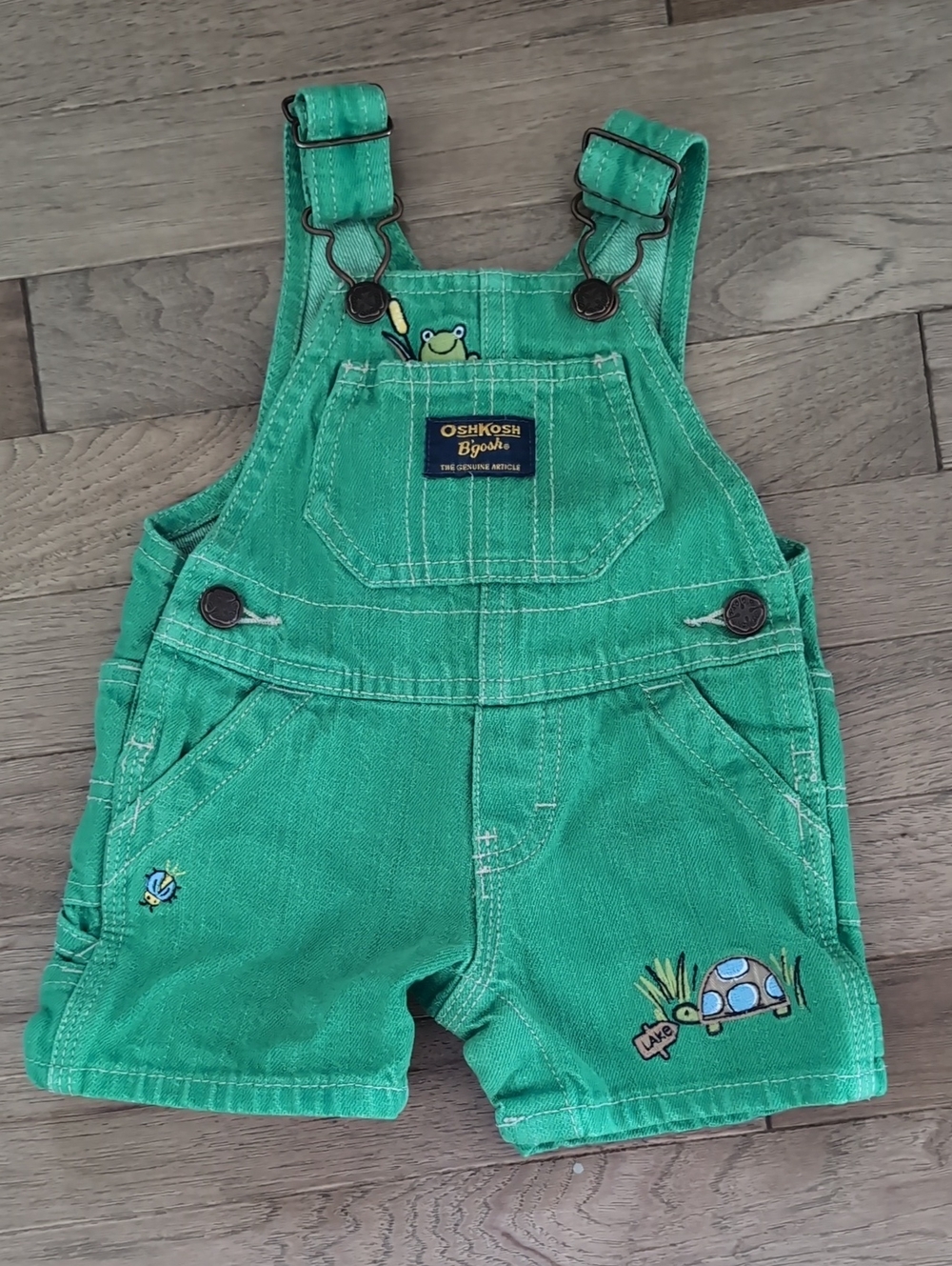 Green Denim Osh Kosh Baby Overalls